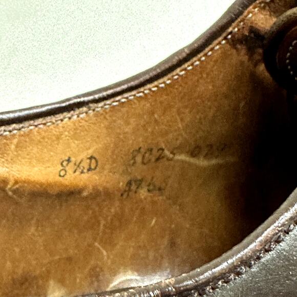 NEW HEELS Alden x Brooks Brothers A765 Shell Cordovan Bluchers EXCELLENT 8.5 - Picture 11 of 13